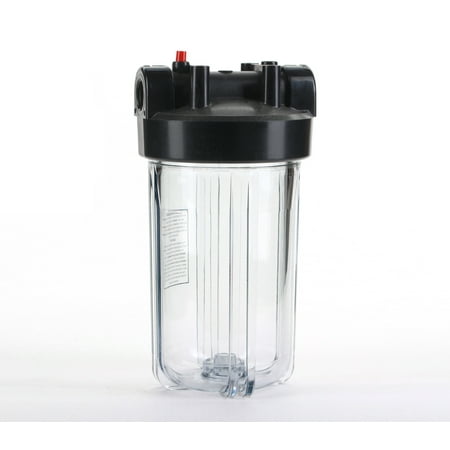 

Hydronix HF45-10CLBK10PR Water Filter Housing 10 Big Blue Size - 1 Ports Clear Body w/ PR