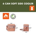 thumbnail image 4 of Ozark Trail 6-Can Soft Sided Cooler with Removable Hard Liner and Coated Exterior, Tan, 4 of 10