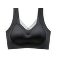 thumbnail image 5 of Wdgfv Seamless Jelly Bras for Women - Full Coverage Wireless Bra with Support and Lift for Older Black XXL, 5 of 5