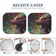 thumbnail image 6 of Bingfone Rainbow Scales Fantasy Dragon Windshield Sun Shade 2-Piece Foldable Car Front Window Sunshade for Most Sedans SUV Truck - Medium, 6 of 7