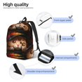 thumbnail image 3 of Vsdgher Animal Cat Print Canvas Backpack Travel Rucksack Unisex Knapsack 15.7/17.7Inch Laptop Backpack for Work,College-Small, 3 of 5