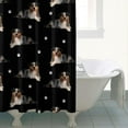 thumbnail image 4 of Australian Shepherd Dog and Footprints Shower Curtain 72"x72" ,Bathroom Decorative Shower Curtains Set with 12 Hooks,Modern Waterproof Washable Shower Curtain, 4 of 6