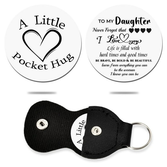 To My Grandson Keychain from Grandma and Grandpa - Graduation and Birthday Gift for Men and - Pocket Hug Token, I Love You, Encouragement and Inspirational Gift