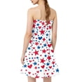 thumbnail image 4 of Independence Day Themed Bandeau Dress for Women, Sleeveless Flowy Tank Dress with Vibrant Print, Perfect for Beach Bonfires and Family BBQs,Light Blue L, 4 of 4