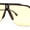 Black - Light Brown, variant on Mens Rimless Half Rim Oversized Mobster Rectangle Racer Plastic Sunglasses Black - Light Brown