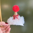 thumbnail image 4 of Ocho sombreros de asta para niños de Papá Noel, pinzas para el cabello para mujeres, sombreros de Papá Noel hechos a mano, sombreros para niñas de unos 5 cm, sombreros y faldas de unos 7 cm, 4 of 4