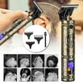 thumbnail image 3 of Graflsoa Vintage Rose Gold Hair Clipper Set with USB Charging, Dual-Size Metal Trimmers, Includes Lubricant, Combs, and Accessories for Precision Grooming, 3 of 6