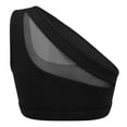thumbnail image 5 of Women One Shoulder Sports Bra One Strap Bra Sports Tank Tops for Yoga Gym Running Workout, Black, L, 5 of 8