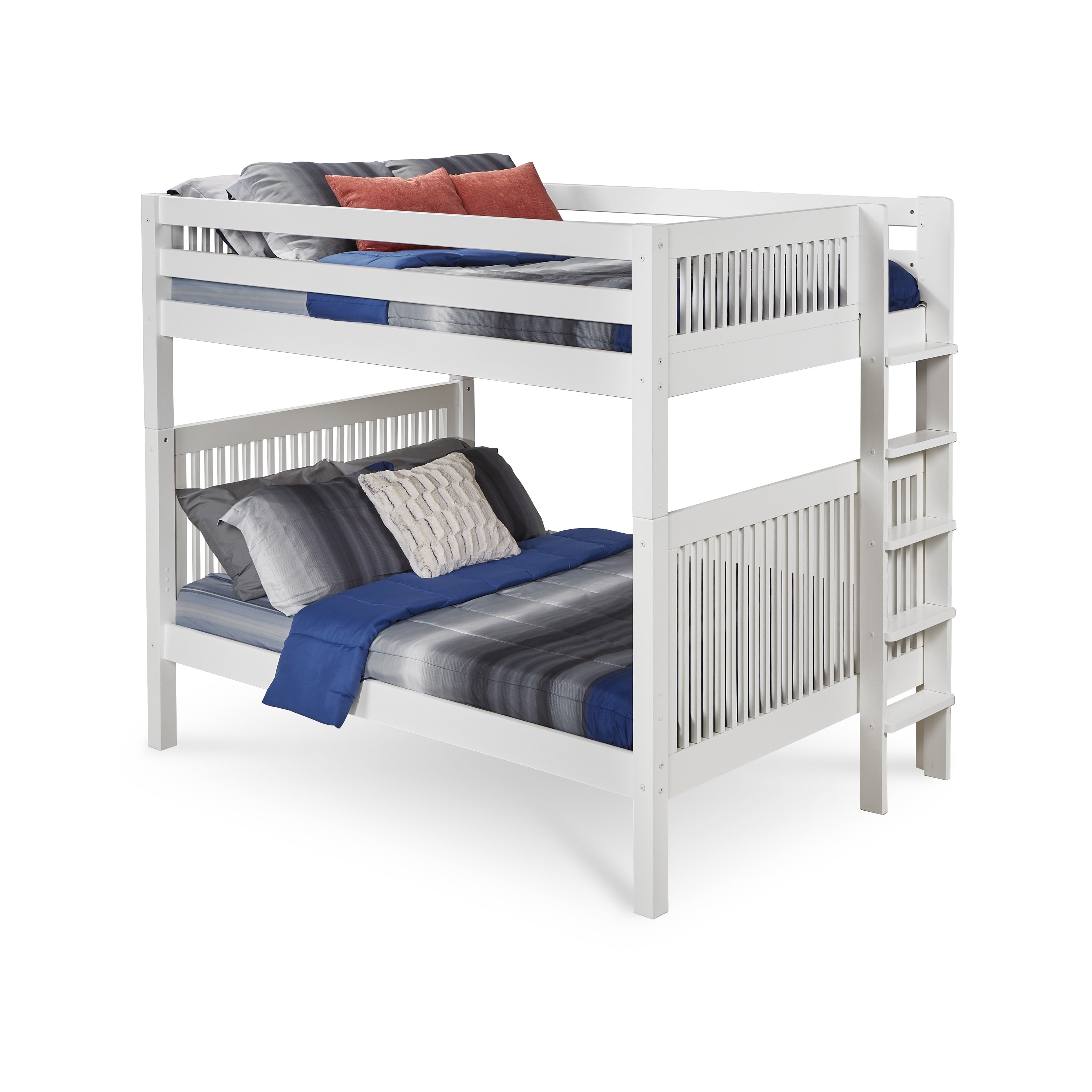 Camaflexi Full over Full Bunk Bed Mission Headboard Bed End Ladder