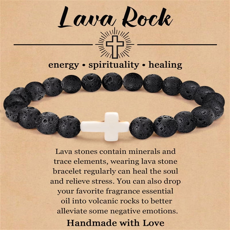 Dalrosia Cross Bracelets for Women Men, Christian Gifts for Women, Religious Gifts Cross Beaded Bracelet, Easter Catholic Religious Christian Bracelets Jewelry