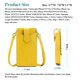 thumbnail image 5 of Peacocktion Bolso Pequeño Para Teléfono Celular Para Mujer, Ligero, Mini Bolso De Hombro Con Ranuras Para Tarjetas De Crédito (Amarillo), 5 of 5