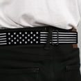 thumbnail image 4 of Buckle-Down Belt, Seatbelt Buckle Belt, Americana Stars Stripes Weathered Black White, Youth 22 to 32 Inches, 4 of 9