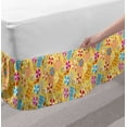 thumbnail image 2 of Summer Bed Skirt, Beach Theme Chaise Lounge Umbrella Surfboard Flip-flops Vacation Journey Sea, Elastic Bedskirt Dust Ruffle Wrap Around for Bedding Decor, 4 Sizes, Multicolor, by Ambesonne, 2 of 2