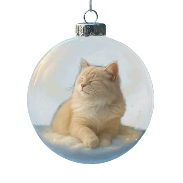 Decoraciones de Árbol de Navidad Lindos Gatos 2D Colgante Plano Ornamento, Gato Regalos de Navidad para Árbol Mesa Pared Decoración Festiva Del Hogar