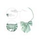 thumbnail image 3 of CORBATA PREATADA AJUSTABLE DE COLOR SÓLIDO CON LAZO PARA MUJERES INSPIRE CHIC UNIFORME VERDE, 3 of 3