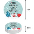thumbnail image 1 of FMSHPON Merry Christmas Santa Claus Set of 6 Round Coaster for Drinks, Absorbent Ceramic Stone Coasters Cup Mat with Cork Base for Home Kitchen Room Coffee Table Bar Decor, 1 of 5