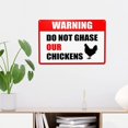 thumbnail image 4 of Warning Chicken Coop Sign Do Not Chase Our Chickens Signs Tin Sign Warning Metal Sign Vintage Sign Wall Decor for Home Farm Bar Coffee Shop Club Decoration 8x12 Inch, 4 of 7