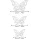 thumbnail image 2 of 24 Uds. Adornos de mariposas 3D pegatinas removibles vívidas con 3 tamaños diferentes (plata), 2 of 5