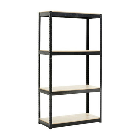 

Storage Rack Shelving Unit Storage Shelf Steel Garage Utility Rack 4-Shelf Adjustable Shelves Heavy Duty Display Stand for Books Kitchenware Tools Bolt-Free Assembly 31.49 x 14.47 x 59” （White）