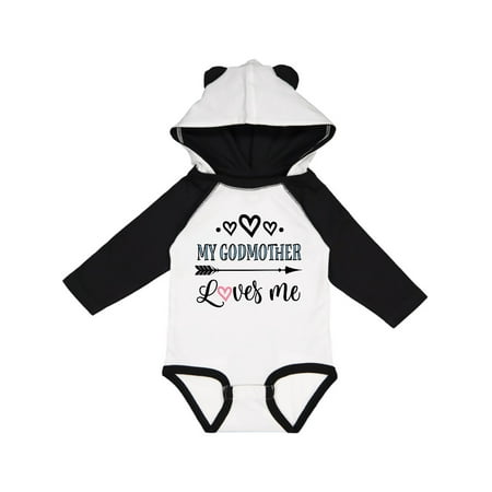 

Inktastic My Godmother Loves Me Godchild Gift Baby Boy or Baby Girl Long Sleeve Bodysuit