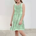 thumbnail image 4 of WRKEKC Girls Floral Print Dress Sleeveless A-Line Dress With Pockets Casual Summer Skater Dress for 3-14 Years, 4 of 8