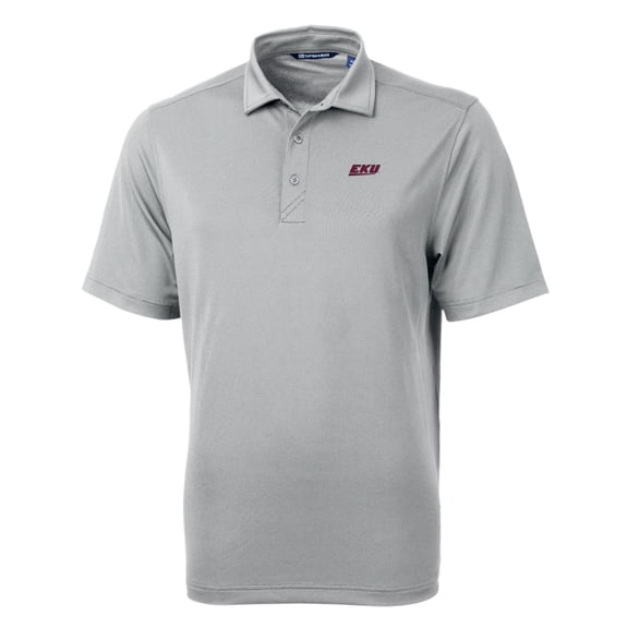 Men's Cutter & Buck Gray Eastern Kentucky Colonels Big & Tall Virtue Eco Pique Recycled Polo