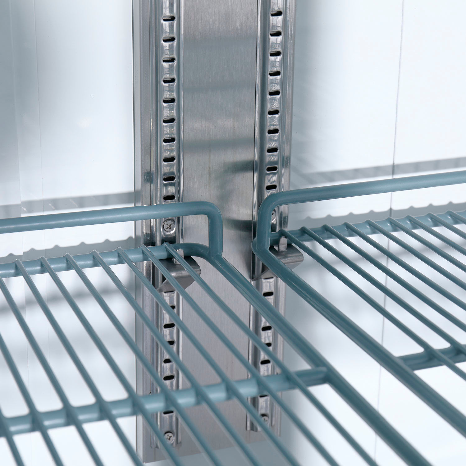 Nexel Reach In Freezer, 2 Glass Doors, 47 Cu. Ft.