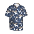 thumbnail image 2 of Daiia Forest Elk Hawaiian Shirt for Men Gentle Cotton Regular Short Sleeve Casual-, 2 of 9