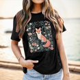 thumbnail image 2 of CAIXIA Women T Shirts Women's Graphic Print Short Sleeve Crew Neck T-Shirt Casual Soft Everyday Basic Tee Top,Black, 2 of 4