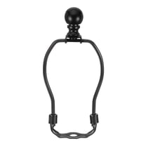 5.5 Inch Lamp Harp Kit with Finial, 1 Set Detachable Shade Bracket Holder, DIY Lighting Accessories for Table Floor Lamps, Black