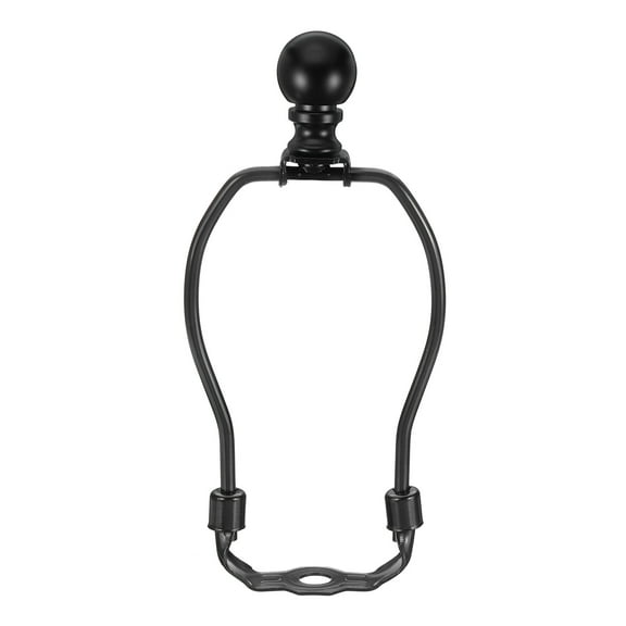5.5 Inch Lamp Harp Kit with Finial, 1 Set Detachable Shade Bracket Holder, DIY Lighting Accessories for Table Floor Lamps, Black