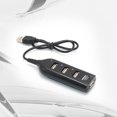 thumbnail image 3 of EeaseCA Concentrateur de Transfert de Données Portable à 4 Ports USB 2.0 à Forte Extensibilité pour Ordinateur Portable PC Tablette Téléphone Intelligent (Noir), 3 of 7