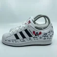 thumbnail image 3 of Adi-das Superstar Mens Size 4.5 Philip Colbert Save The Lobster White Shoes, 3 of 6