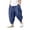 A-Navy55, variant on OSOLU Boys Harem Pants Casual Drawstring Solid Color Pleated Summer Lightweight Tapered Ankle-Tied Pants For Kids 2-14Y Trendy Trousers