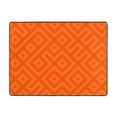 thumbnail image 1 of Flannel Non-slip Area Rug, 63"x48" No Shedding Living Room Bedroom Dining Room Home Office Area Rug, Orange Repeating Abstraction Pattern, 1 of 6