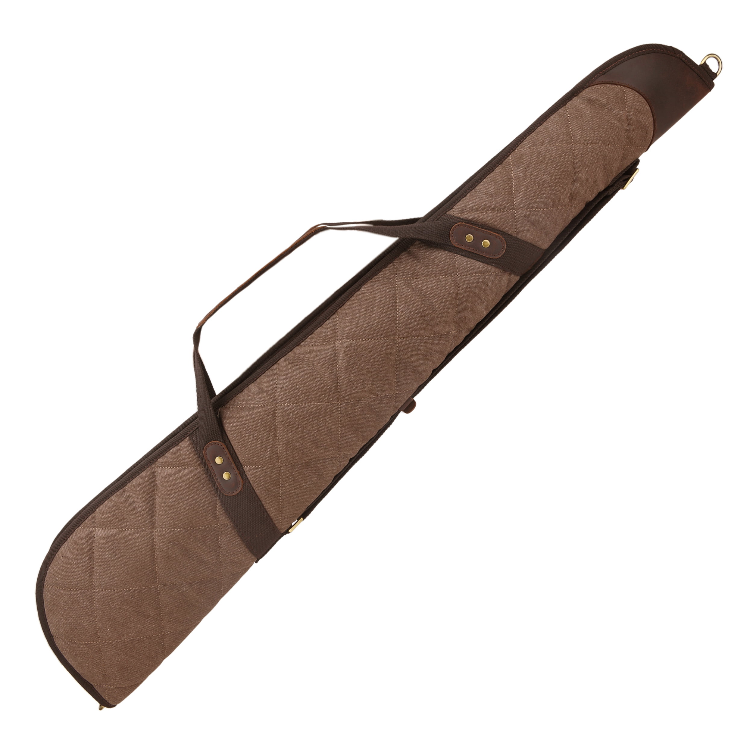 WAYNE'S DOG 41" / 55" Soft Gun Case for Rifle & Shotgun, Canvas Leather Embroidered Gun Storage Bag for Bolt-Action Rifles, Break-Action Shotguns Fit Guns Without Scope