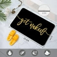 thumbnail image 2 of Get Naked Bath Mat,Gold Black Absorbent Non-Slip Bathroom Rugs Thin fit Under Door Bathroom Floor Mats for Bathtub, Shower Room, Sink, 2 of 6