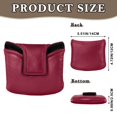 thumbnail image 2 of Haosy Burgundy Golf Mallet Putter Cover Strong Magnetic Leather Golf Club Headcover Closure, 2 of 7