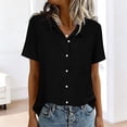 thumbnail image 7 of Bovxnpu Summer Short Sleeve Button Down Shirts Collared Button Pocket Top Casual Summer Tops (Women's or Women's Plus), 7 of 7