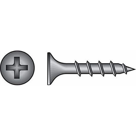 Drywall Screws, Coarse, Phillips Bugle Head, #6 x 1-5/8-In., 100-Pk.