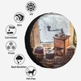 thumbnail image 6 of Kll Oil Lamp Coffee Beans Tire Cover,Universal Wheel Tire Cover For Trailer, Rv, Suv, Truck,Camper And Many Vehicle,(15 Inch), 6 of 7