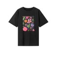 thumbnail image 1 of Camiseta para mujer, verano, transpirable, ropa sencilla, camisa con cuello redondo para ir de compras al trabajo Negro, 1 of 7