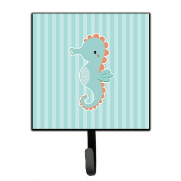 Carolines Treasures BB7124SH4 Seahorse Leash or Key Holder Single Hook multicolor