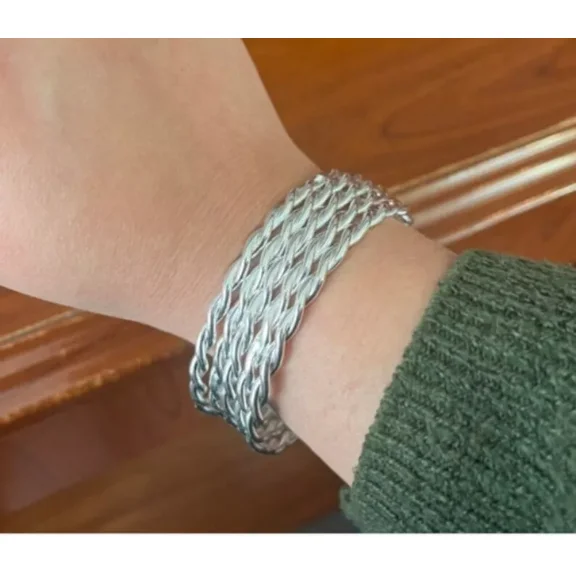 925 Sterling Silver Bangle, 4 Set Beautiful Silver Bangle,