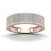 3/8Ct TDW Diamond 10k Rose Gold Men's Exquisite Wedding Band