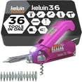 thumbnail image 1 of Kelvin Tools - Kelvin 36 Urban Multi Tool Screwdriver Set - All in One Hand Tool With 26 Interchangeable Bits, Tape Measure, Liquid Level, Hammer, Flashlight, Corkscrew and Magnetic Tip, 1 of 6