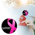 thumbnail image 1 of Cancer Awareness Brooch Ribbon Badge Women's Health Support Commemorative Jewelry For Prevention Events Solid Metal Pin, 1 of 3