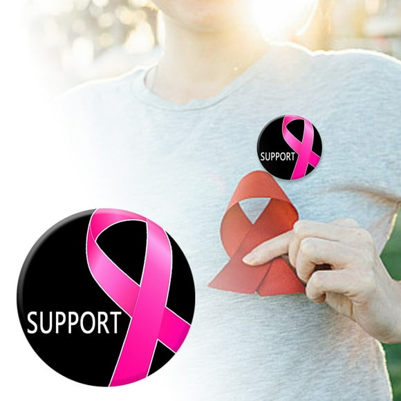Brooch Cancer Awareness Ribbon Badge Women's Health Support Jewelry for Cancer Prevention Events