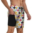 thumbnail image 2 of Fotbe Polka Dot Traje de Baño para Hombre – Shorts de Natación de Secado Rápido con Forro y Bolsillos-XX-Large, 2 of 6