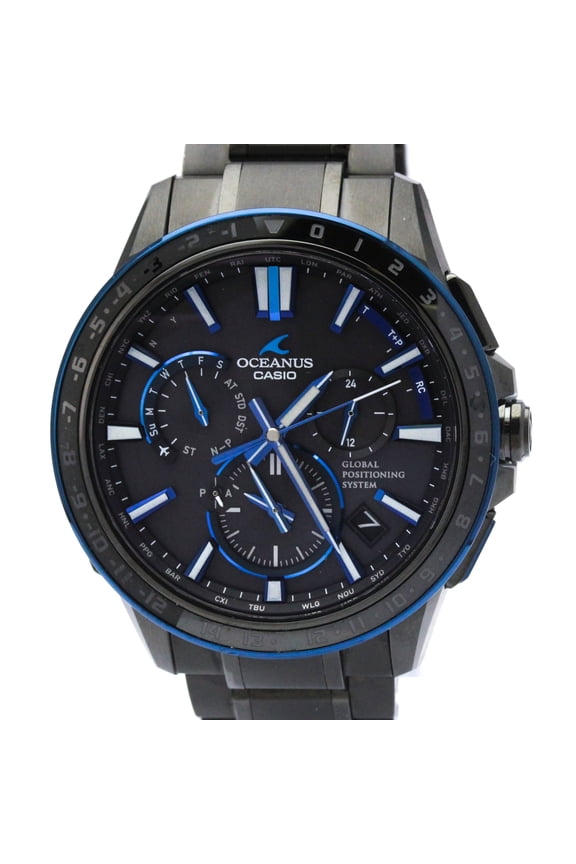 Pre-Owned CASIO Oceanus GPS Radio Wave Control Solar Titanium Watch OCW-G1200B-1AJF